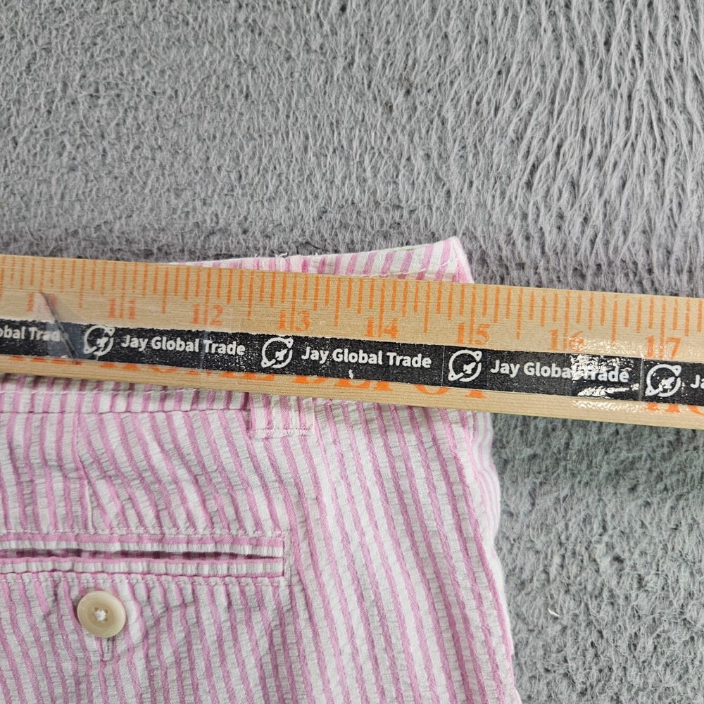 Lilly Pulitzer Pink White Seersucker Striped Shorts Womens Size 4 Preppy Beach - Picture 5 of 7